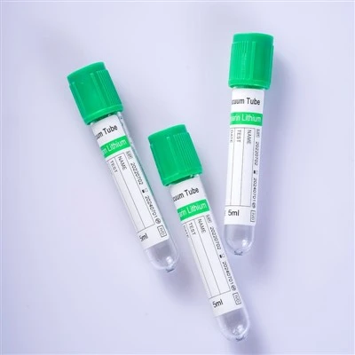 Grünes Lithium-/Natrium-Heparin-Blutentnahmeröhrchen