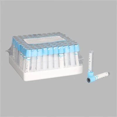PT Tubes Citrat-Vakuum-Blutentnahmeröhrchen mit hellblauer Kappe