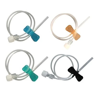 20G 21G 22G 23G 24G 25G Einweg-Kopfhautvenen-Set mit Flügeln, Luer-Slip/Luer-Lock für IV-Infusion und Blutentnahme